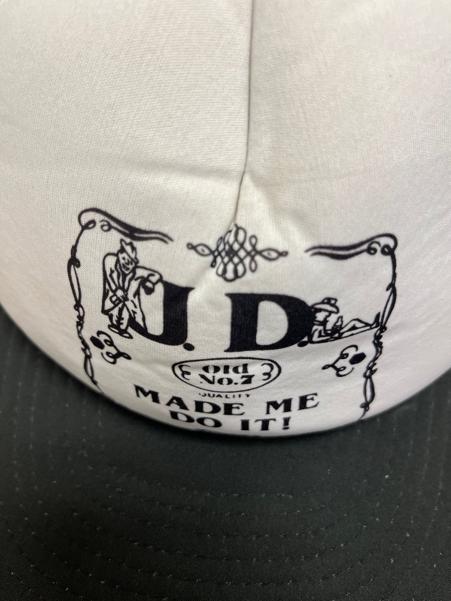 Jack Daniels Made Me Do It! Graphic Trucker Hat | Adjustable With Snap Back | Vintage 1990s Alcohol Promotional Cap | Free Shipping to USA |