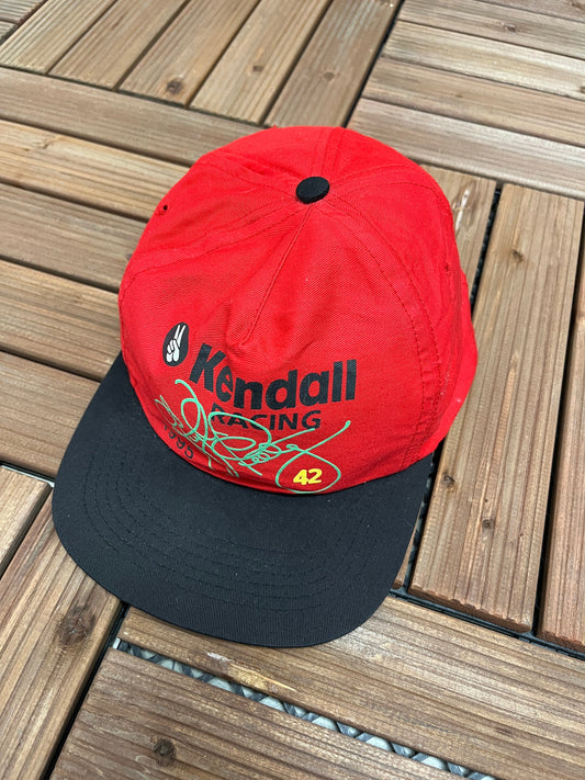 Kyle Petty Kendall Racing #42 Graphic Hat | Adjustable With Snap Back | Vintage 1990s Red Racing Cap | Free Shipping to America |