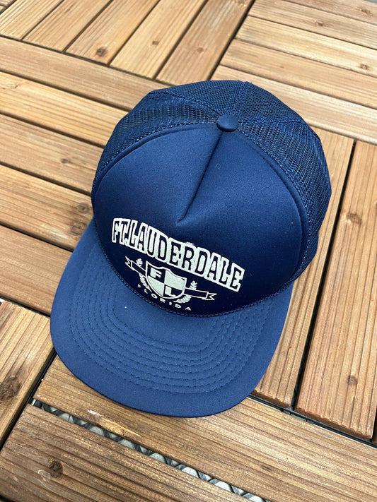 Ft. Lauderdale, Florida Graphic Hat | One Size With A Snap Back | Vintage 1990s Tourist Blue Cap | Free Shipping to USA |