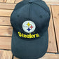 Pittsburgh Steelers Embroidered Graphic Hat | One Size With Snap Back | Vintage 1990s NFL Football Black Cap |