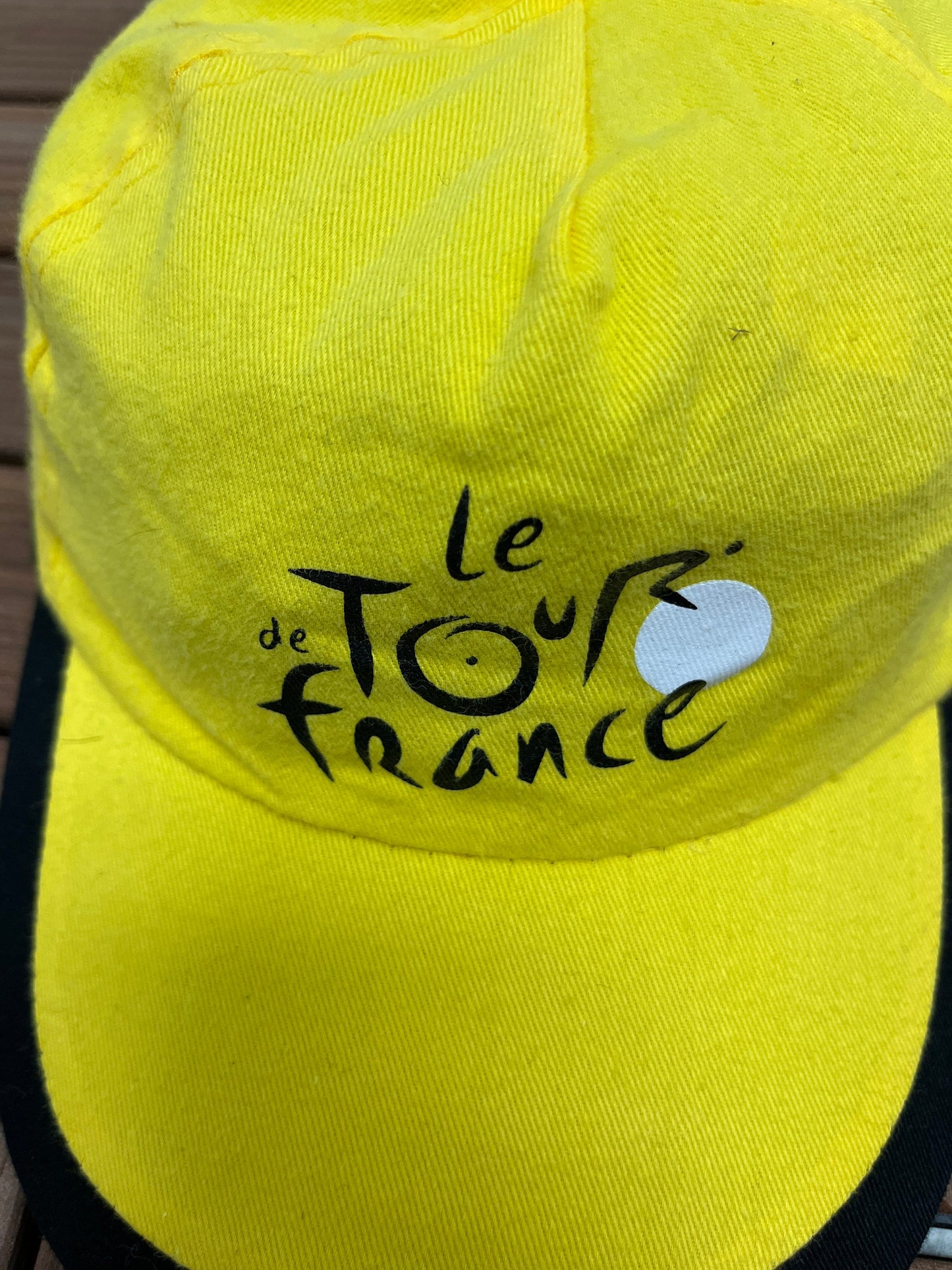 Le Tour De France Bicycle Race Graphic Hat | One Size With A Strap Back | Vintage 2000s Bike Race Yellow Cap | Free Shipping to USA |