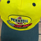 Pennzoil Racing Embroidered Graphic Hat | Adjustable With Metal Clasp | Vintage 2000s Yellow Racing Cap | Free Shipping to America |