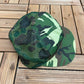 Budweiser Camo Embroidered Hat | Adjustable With Snap Back | Vintage 1990s Beer Alcohol Promotional Camo Trucker Cap |