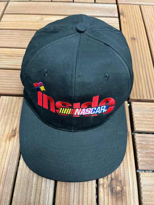 Inside NASCAR Embroidered Graphic Hat | Adjustable With Snap Back | Vintage 2000s Black & Red Racing Cap | Free Shipping to America |