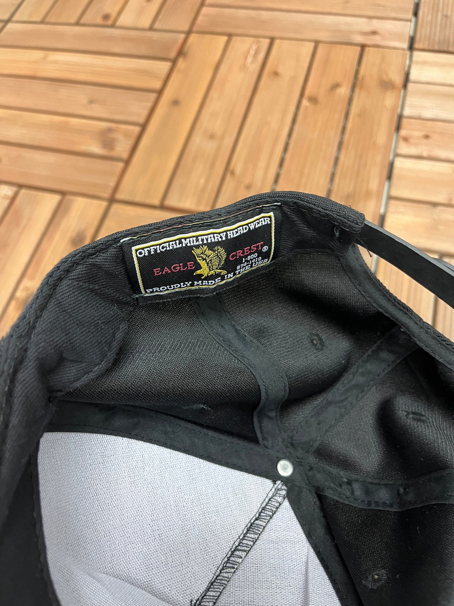 United States Paratrooper Graphic Hat | Adjustable With Snap Back | Vintage 1990s Made in USA Black Cap | Free Shipping to USA |