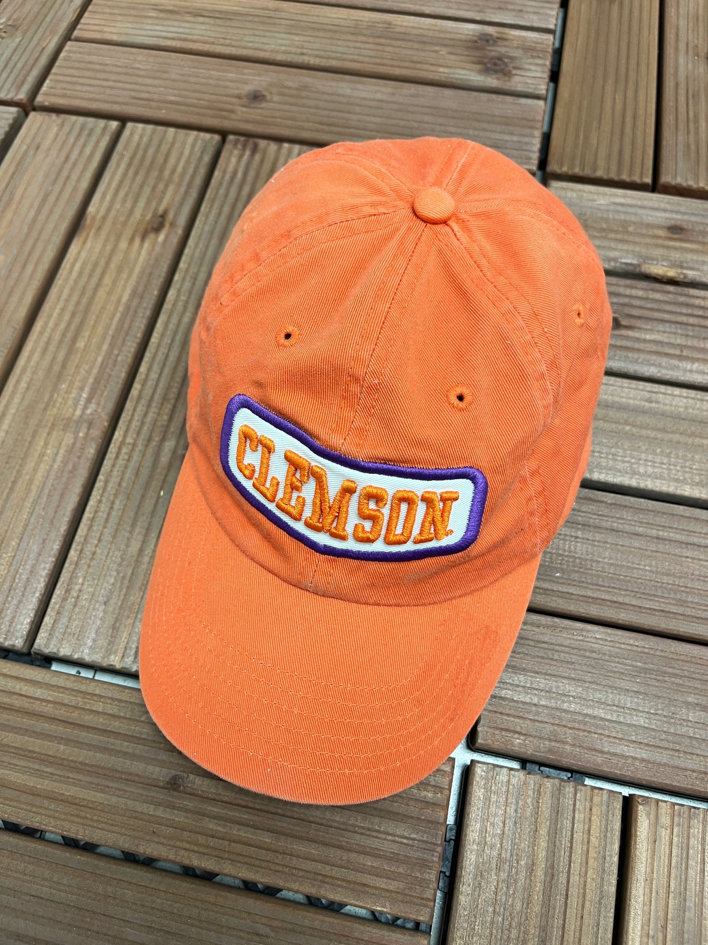 Clemson Tigers Embroidered Graphic Hat | Adjustable With Tuck Strap | Vintage 2000s College Sports Orange Cap | Free Shipping to America |