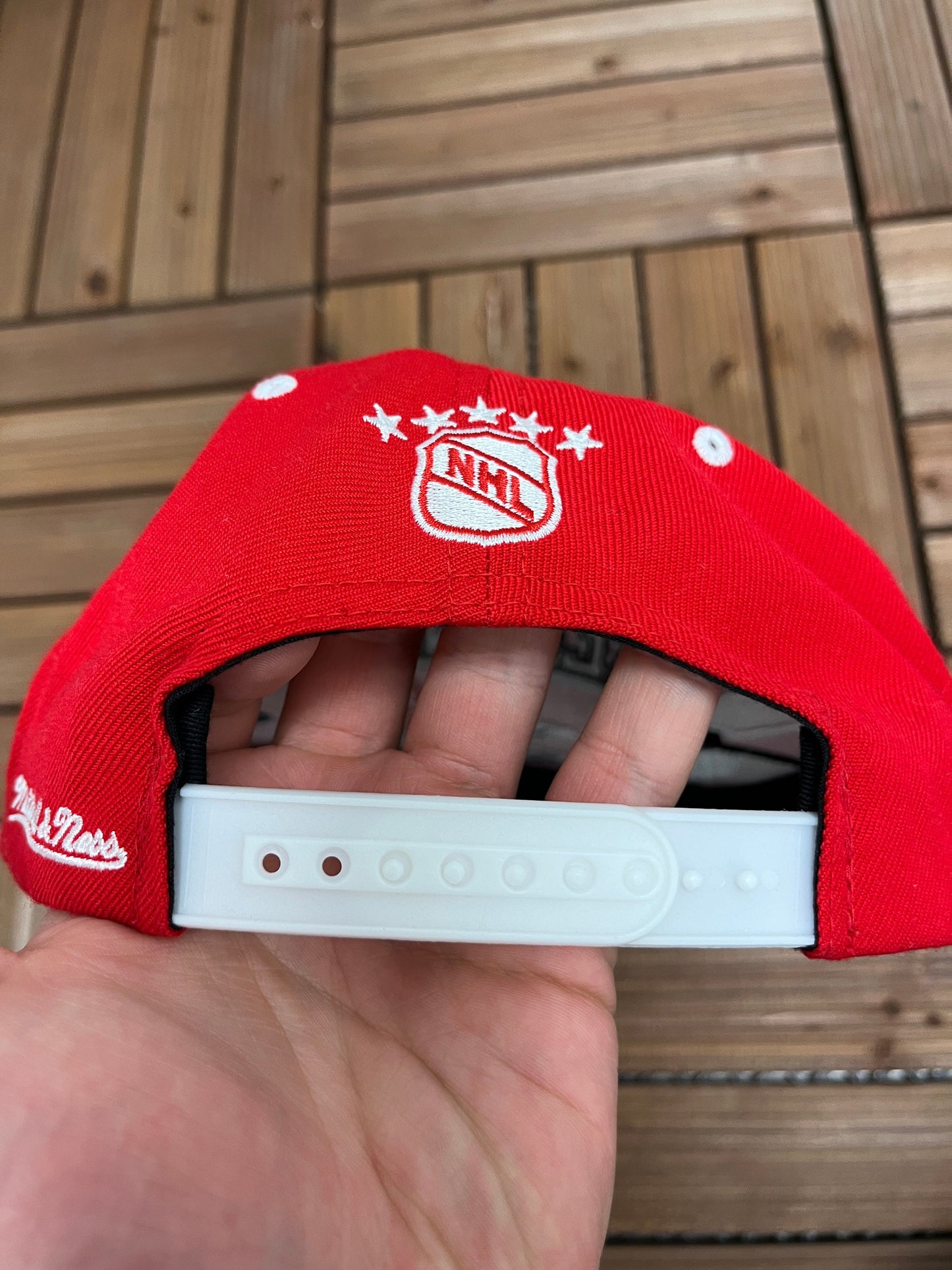 Detroit Red Wings Embroidered Hat | Adjustable With Snap Back | Vintage 2000s NHL Hockey Mitchell & Ness Baseball Cap |Free Shipping to USA|