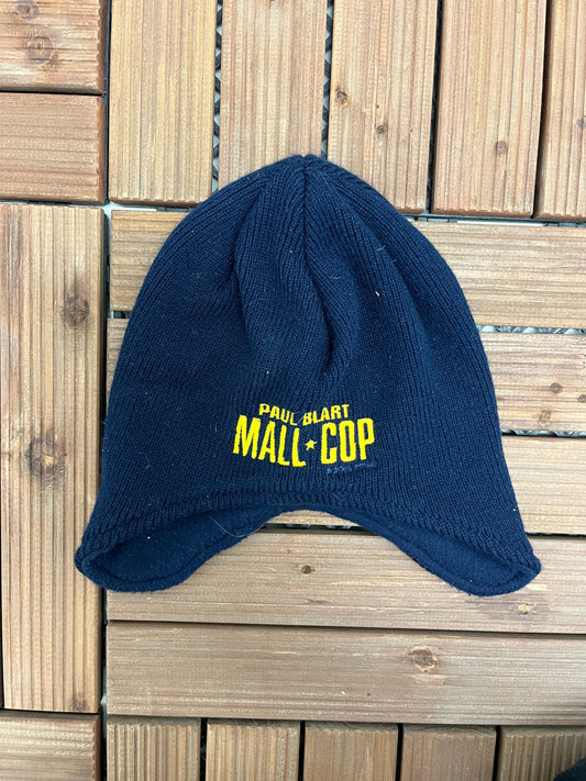 Paul Blart Mall Cop Embroidered Graphic Winter Hat | One Size Fits All | Vintage 2000s Promotional Black Beanie |