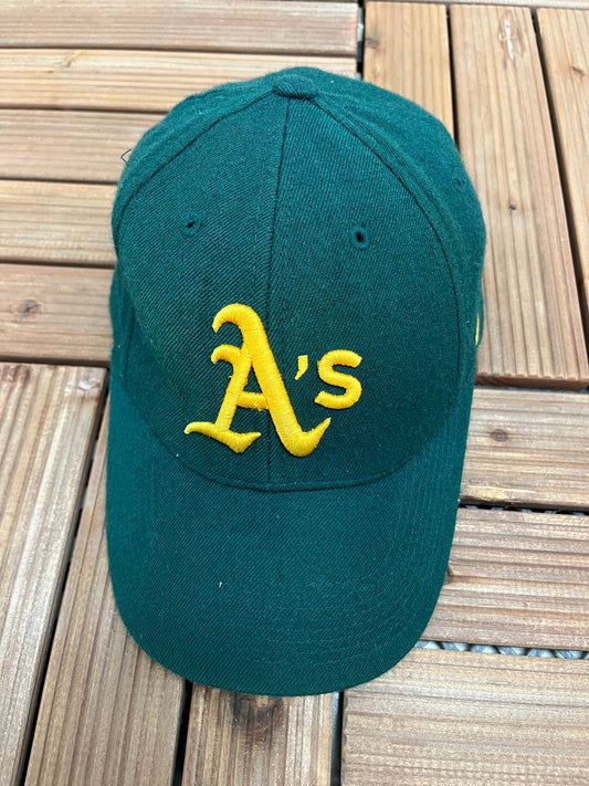 Oakland Athletics Nike Embroidered Hat | Adjustable With Strap Back | Vintage 2000s Nike MLB Baseball Green Cap |