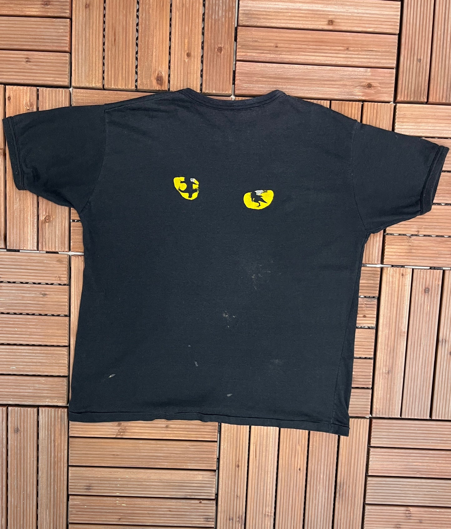 Cats Musical Graphic Tee | Size Medium | Vintage 1980s Musical Promotional Black T-Shirt |