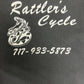 Protect Our American Traditions Rattler's Cycle Graphic Tee | Size X-Large | Vintage 2000s Biker Black T-Shirt |