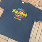 Hard Rock Cafe Baltimore Graphic Tee | Size X-Large | Vintage 1990s Promotional Collectors Blue T-Shirt | Made in USA |