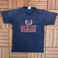 Boyne City, Michigan Graphic Tee | Size Large | Vintage 1990s Promotional Tourist Blue T-Shirt |