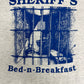 Sheriff's Bed-n-Breakfast Graphic Tee | Size X-Large | Vintage 1990s Single Stitch Funny Grey T-Shirt | Made in USA | Free Shipping to USA |