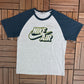 Nike Spell Out Graphic Tee | Size Medium | Vintage 2000s Silver Tag Nike Tag Blue & Grey T-Shirt | Free Shipping to USA |