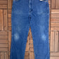 Wrangler Cowboy Cut Slim Fit Rigid Blue Jeans | Size 38 x 32 | Vintage 1990s Wrangler Branded Blue Jeans | Made in USA|Free Shipping to USA|