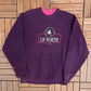 Up North Bird Embroidered Graphic Crewneck | Size Large | Vintage 1990s Animal Graphic Purple Sweater | Made in USA | Free Shipping to USA |