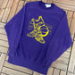 McAllen High School Bulldogs Graphic Crewneck | Size Medium | Vintage 1980s High School Sports Purple Sweater | Free Shipping to USA |